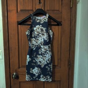 Xs pink lily floral mini dress